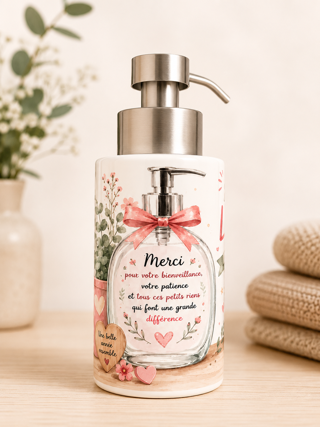 Distributeur à savon personnalisé – Cadeau Maîtresse - Modèle 2 – Image 5